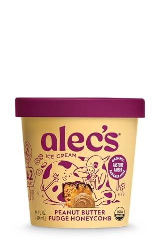 Alec's Peanut Butter Fudge Honeycomb Organic Ice Cream
