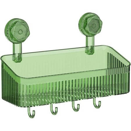 FIGT-Space Saving Storage Rack Practical Bathroom Shelf Suction Cup Storage Basket Convenient Towel Organizer Rack【0516】