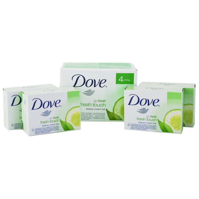 Dove Go Fresh Cucumber & Green Tea Beauty Bars 4 Pack/ 100 G Each. thumbnail