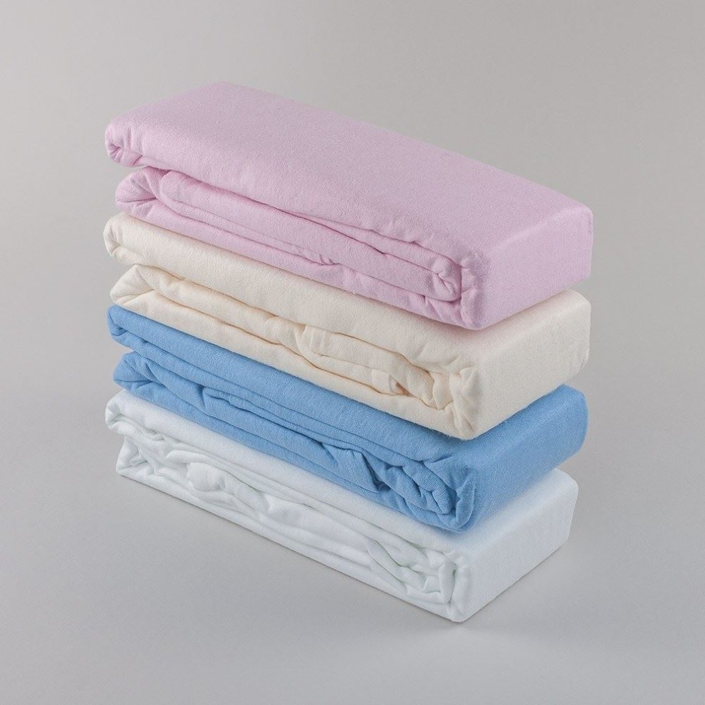 2 X Junior Joy Baby Pram Flannelette Sheets 100% Soft Cotton Pack - Mint thumbnail