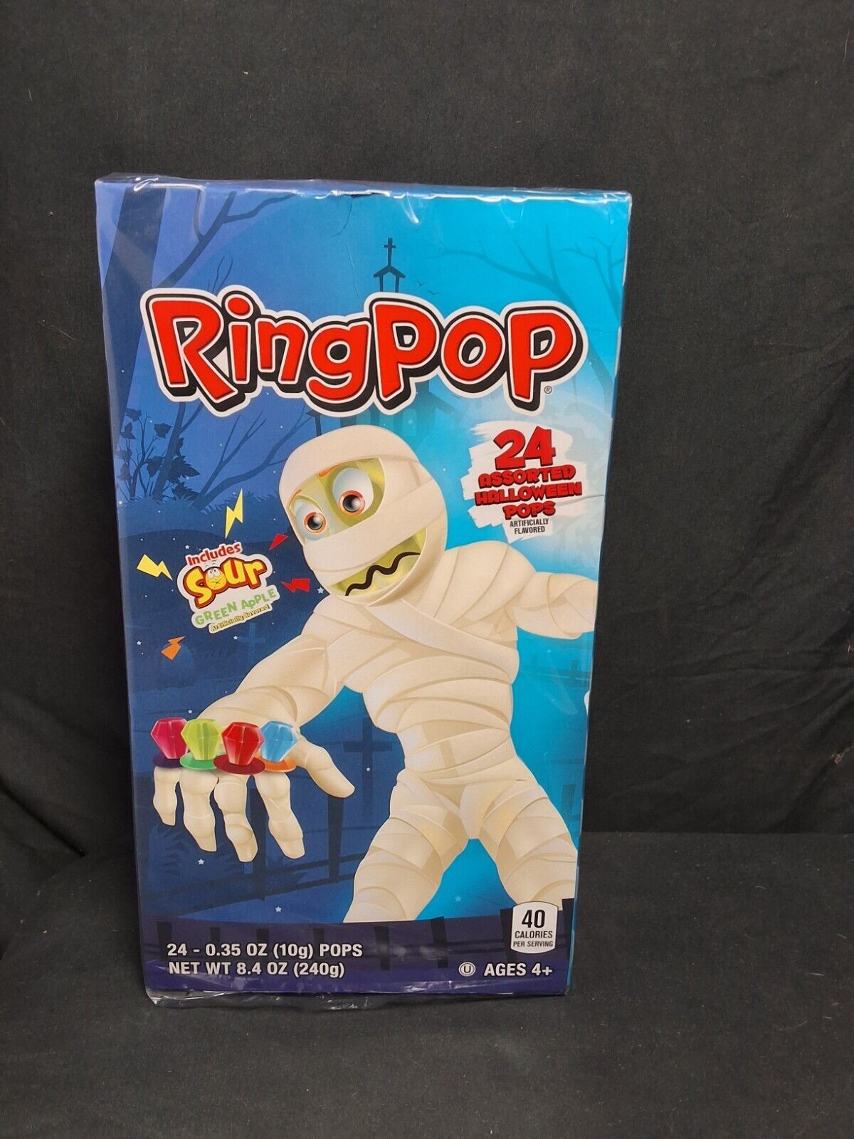 Halloween Ring Pop  Assorted Flavor Lollipops  Display Tray  8.4 Oz  24 Count Box thumbnail