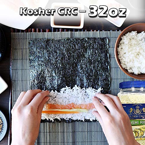 Golden Crown Sushi Rice Premium Quality Rice | Non-GMO Gluten-Free 100% Authentic Naturally Fragrant Sweet Flavorful | Medium Grain Rice for Vegetaria thumbnail
