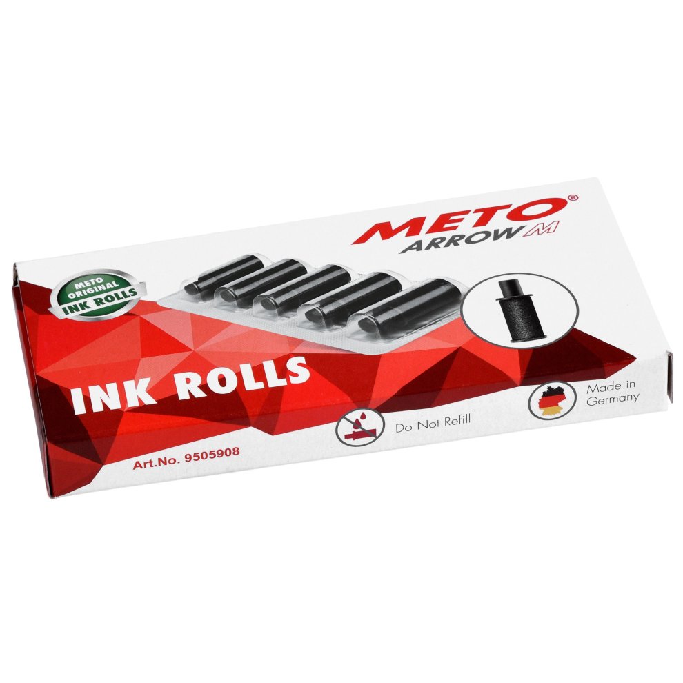 Meto 9505908 22 X 16 Mm Ink Rolls for Arrow Hand Labeler - Black (Pack of 5) thumbnail