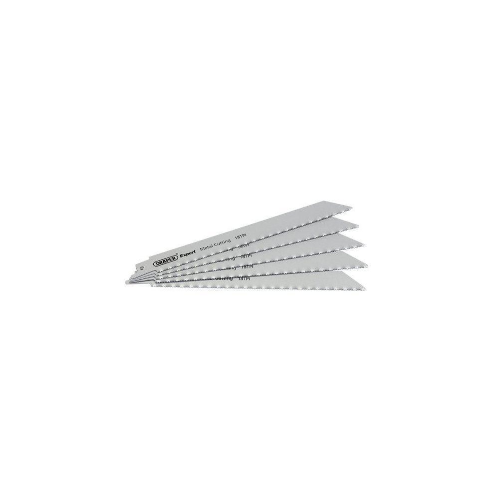 DRAPER Expert 200mm 24tpi HSS Reciprocating Saw Blades for Metal - 5 Pack | 2312