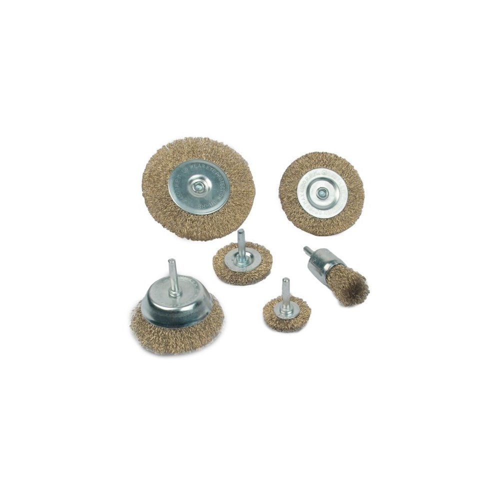 Brüder Mannesmann M43806 Wire Brush Set 6-Piece Versatile Cleaning