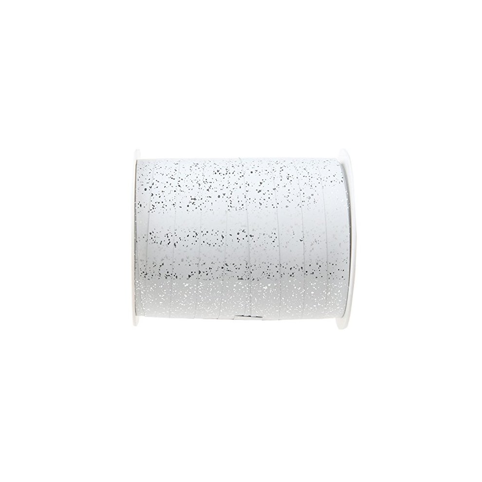 SANTEX 4719-1-10, Celebration Metallic Curling Ribbon Reel 10 Mm X 25 M White