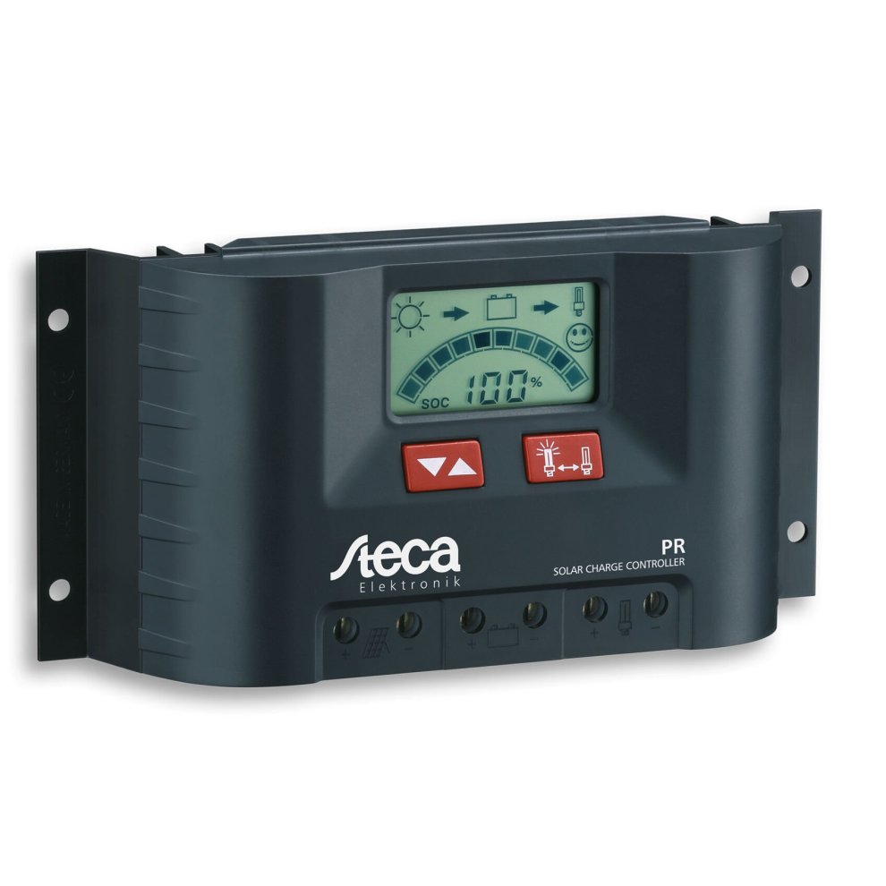Steca Solar Panel Charge Controller/Regulator with LCD Display and Direct Output for 12V Loads to 10 a, Pack of 1, PR1010