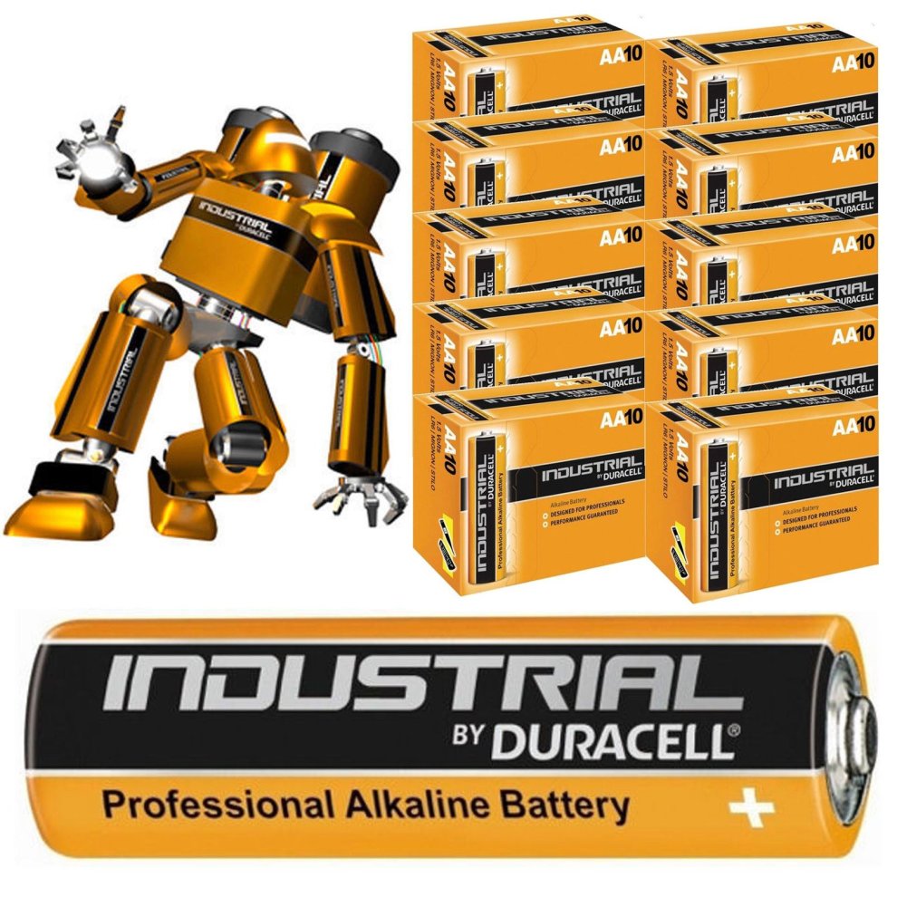 100 X Duracell AA Industrial Battery MN1500 Alkaline Replace Procell Expiry 2023
