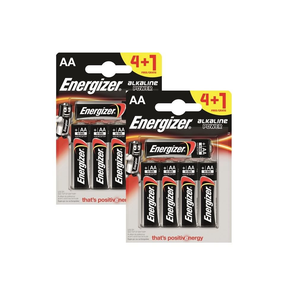 10 X Energizer AA Alkaline Power Plus Batteries LR6 MN1500 MIGNON STILO
