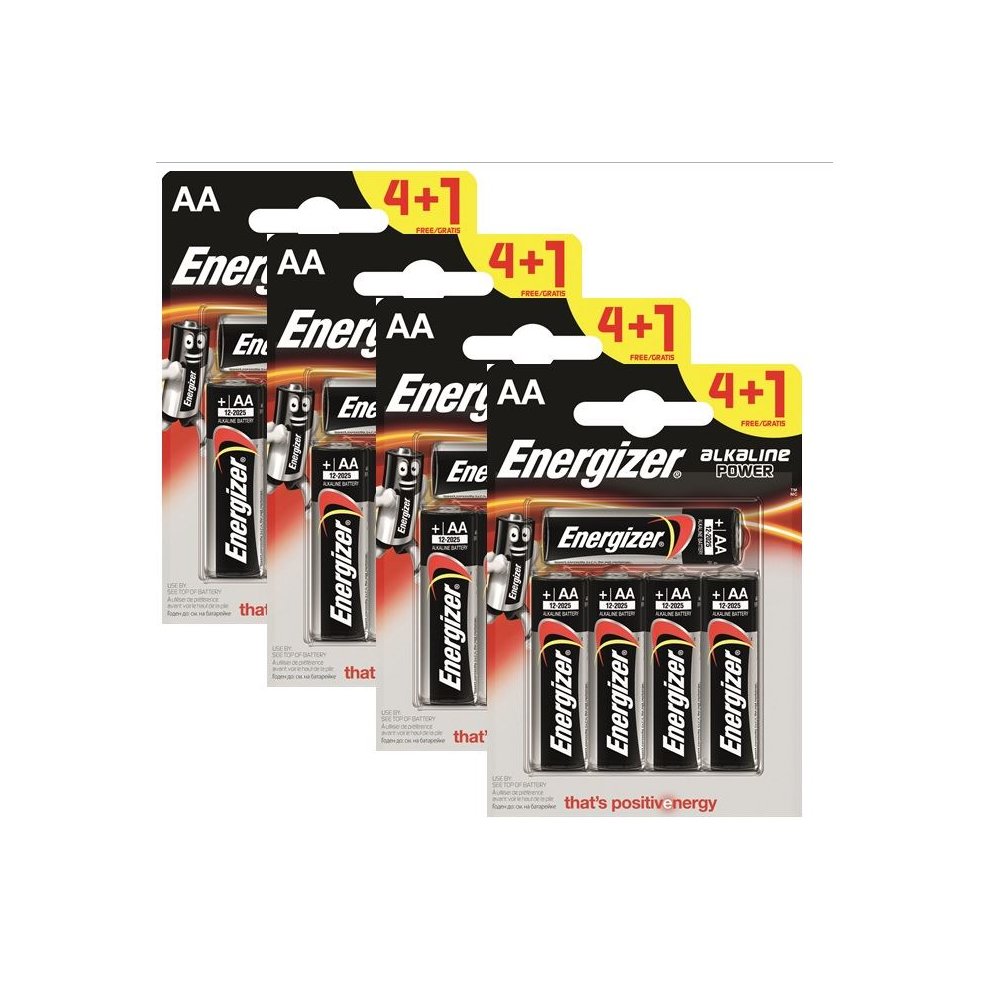 20 X Energizer AA Alkaline Power Plus Batteries LR6 MN1500 MIGNON STILO