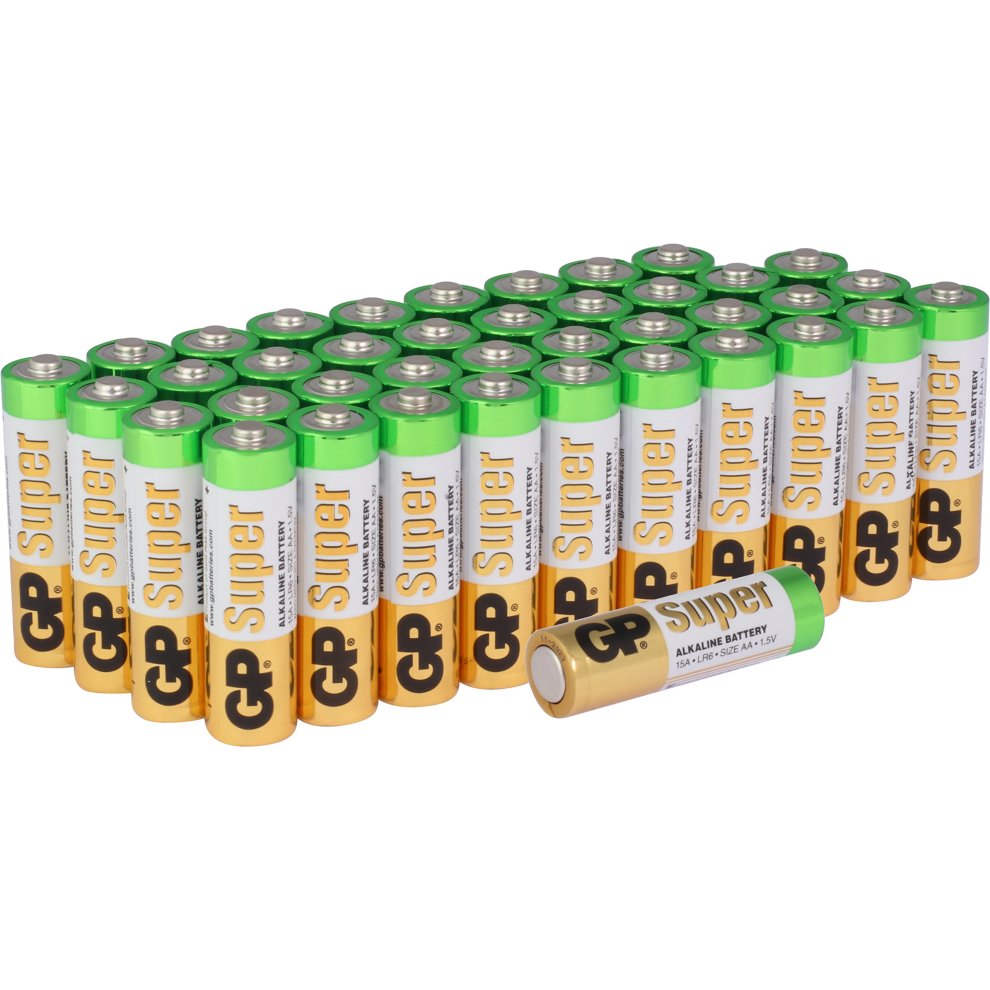 GP Batteries LR06 1.5 V SUPER Alkaline Multipacks Mignon AA Battery (Pack of 40)