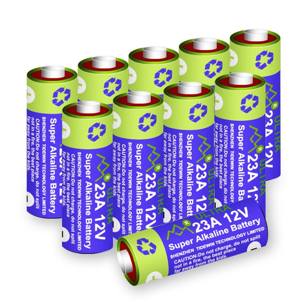 10 Pack A23 23A GP23AE MN21 23GA 12V Alkaline Battery High Capacity 55mAh