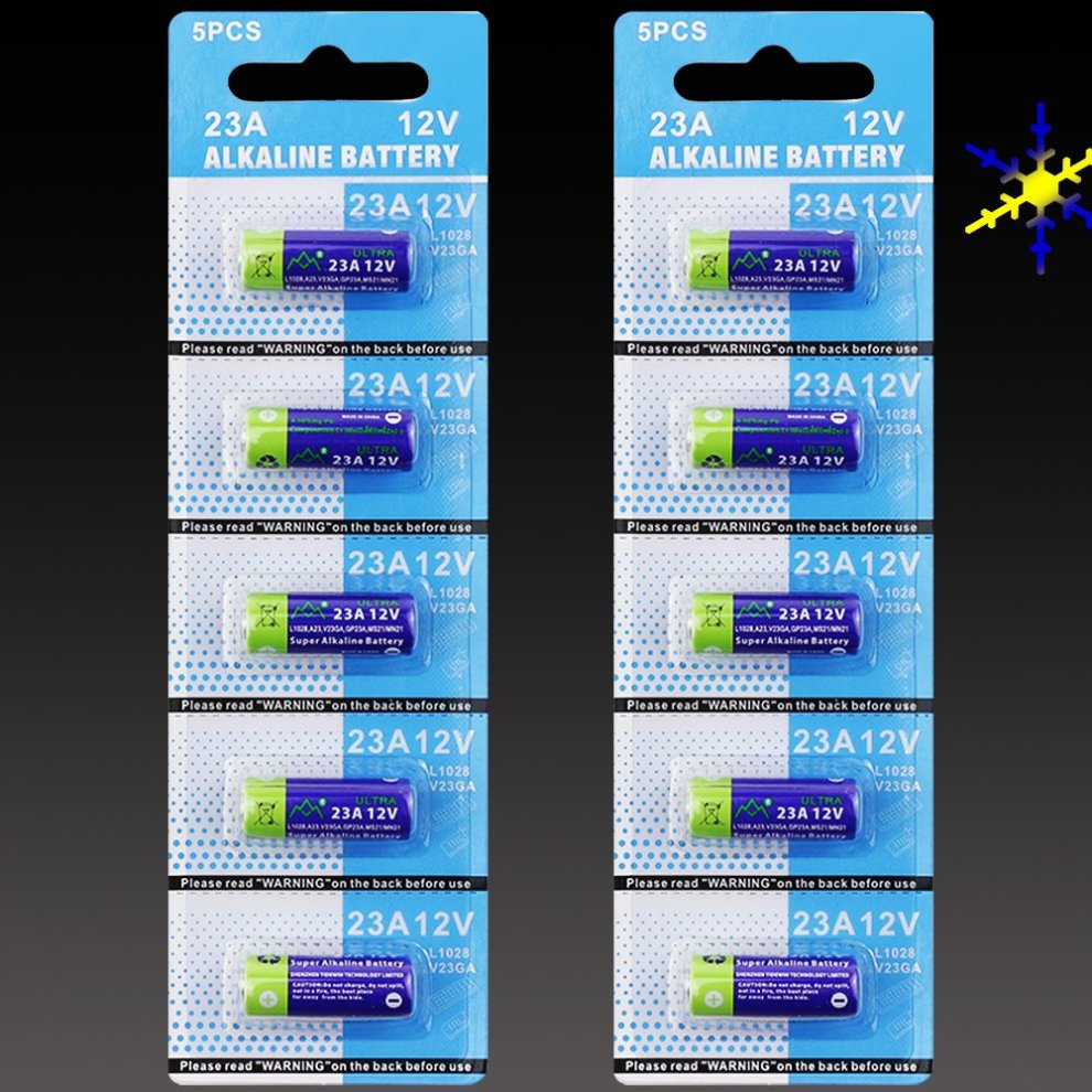 10 Pack A23 23A GP23AE MN21 23GA 12V Alkaline Battery High Capacity 55mAh thumbnail
