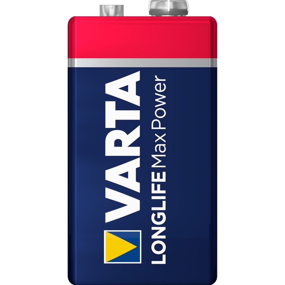 Varta Longlife Max Power 9V Alkaline Battery 6LR61 - Pack of 1 - Packaging May Vary thumbnail