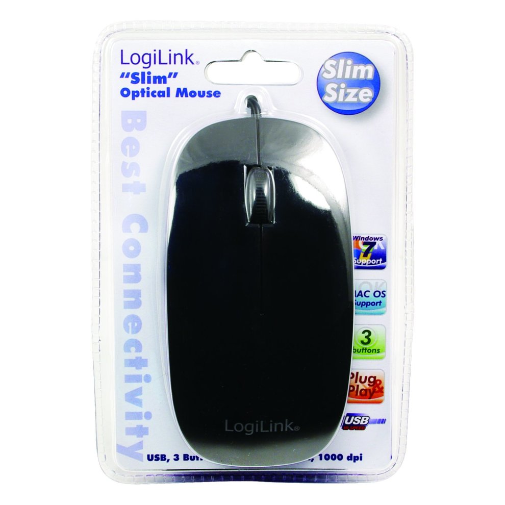 LogiLink ID0063 Mouse Office Ambidextrous USB Type-a Optical 1000 DPI thumbnail