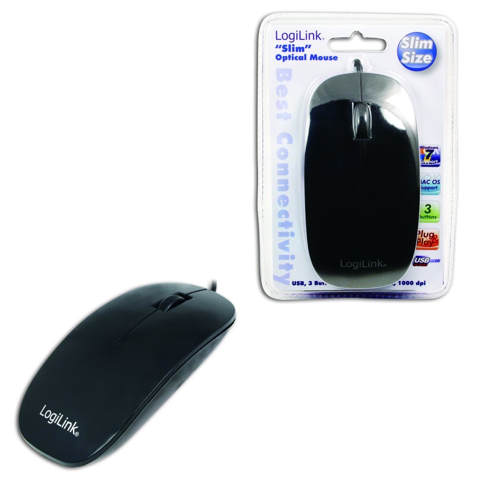 LogiLink ID0063 Mouse Office Ambidextrous USB Type-a Optical 1000 DPI thumbnail