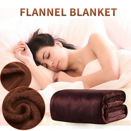 Growsl Blanket Throw Blanket Air Conditioning Pure Color Blanket Flannel Gift Blanket Plain Color Blanket Weighted Blanket Travel Blanket Fleece Blank