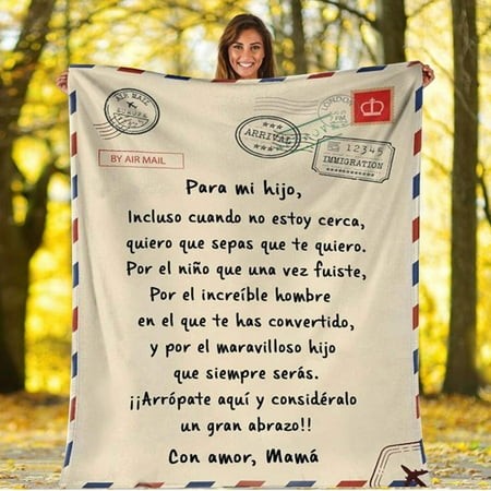 Growsl Blanket Throw Blanket Comfortable Wrap Blanket Perfect Letter Blanket a Gift for Family Friends Lovers Weighted Blanket Travel Blanket Fleece B