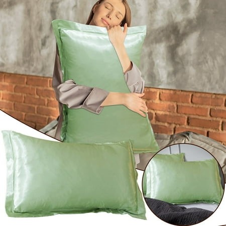 Kgfrsd Pillow Cases Pillow Covers Solid Color Faux Silk Pillowcase Silk No Zipper Envelope Pillow Pillow Cover Throw Pillow Covers Pillowcase Home Dec