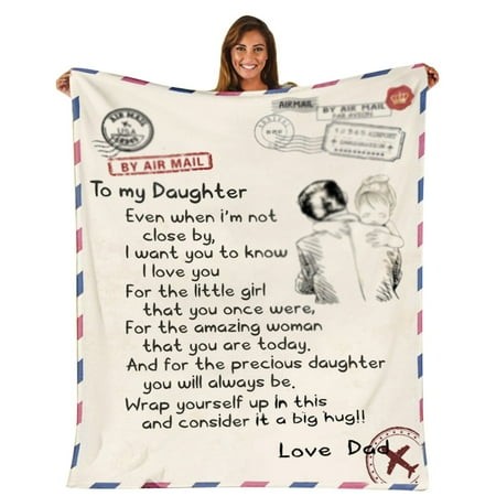 Growsl Blanket Throw Blanket Comfortable Wrap Blanket Perfect Letter Blanket a Gift for Family Friends Lovers Weighted Blanket Travel Blanket Fleece B