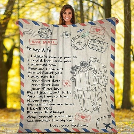 Growsl Blanket Throw Blanket Comfortable Wrap Blanket Perfect Letter Blanket a Gift for Family Friends Lovers Weighted Blanket Travel Blanket Fleece B