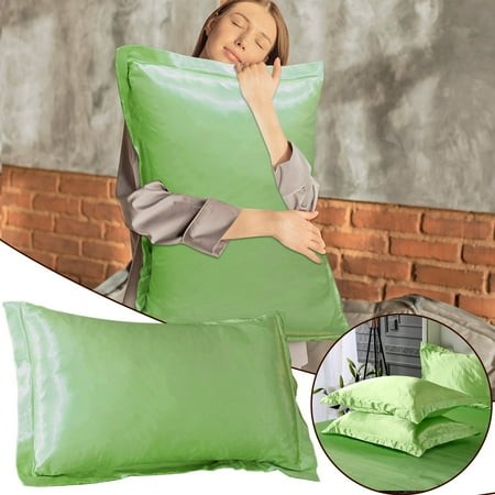 Kgfrsd Pillow Cases Pillow Covers Solid Color Faux Silk Pillowcase Silk No Zipper Envelope Pillow Pillow Cover Throw Pillow Covers Pillowcase Home Dec
