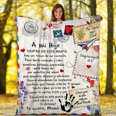 Growsl Blanket Throw Blanket Comfortable Wrap Blanket Perfect Letter Blanket a Gift for Family Friends Lovers Weighted Blanket Travel Blanket Fleece B