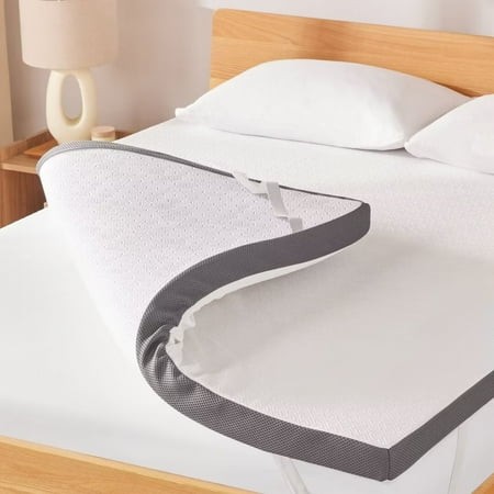 bdeus 2  gel memory foam mattress topper twin size  mattress pad for back pain relief  bed topper with breathable  removable cover