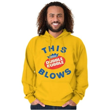 This Blows 80s Dubble Bubble Gum Logo Hoodie Sweatshirt Women Men Brisco Brands M