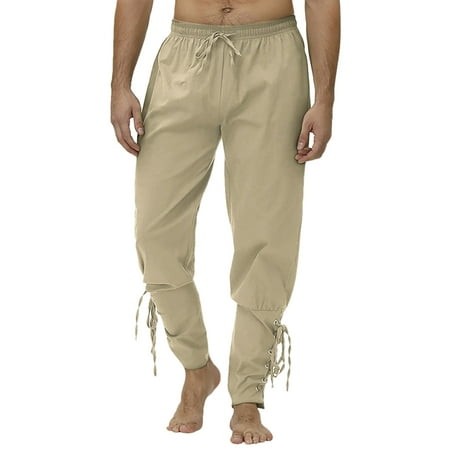 GWAABD Gym Pants for Men Solid with Drawstrings Banded Pants Pants Ankle Men S Pants
