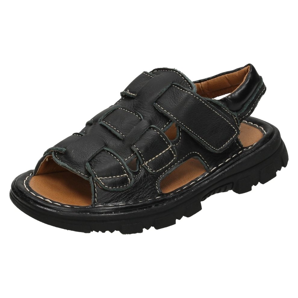 (UK 12 Child, Black) Boys COCO Casual Sandals 5104