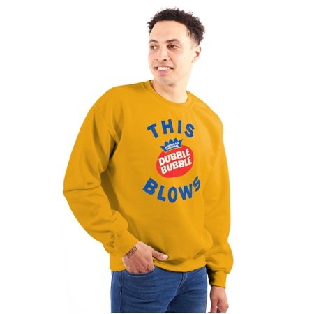 This Blows 80s Dubble Bubble Gum Logo Sweatshirt for Men or Women Brisco Brands S