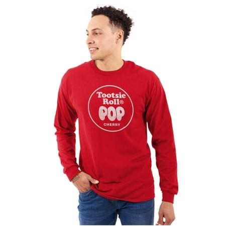 Cherry-Flavored Tootsie Roll Pop Long Sleeve TShirt Men Women Brisco Brands 3X