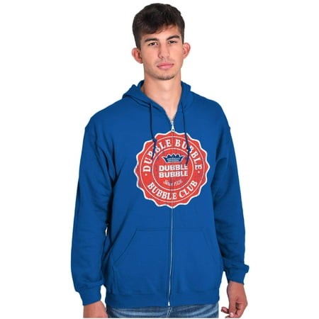 Vintage Dubble Bubble Club Gum Logo Unisex Plus Size Zip Hoodie Brisco Brands 2X