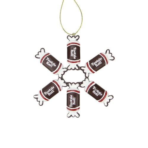 Northlight Seasonal 31748428 Candy Lane Tootsie Roll Orignal Chewy Chocholate Candy Christmas Snowflake Ornament (2455847)