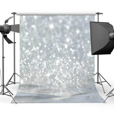 Silver Glitter Photography Backdrop Newborn Baby Photo Booth Background Reuse Wrinkle Free Backdrops MR-0036