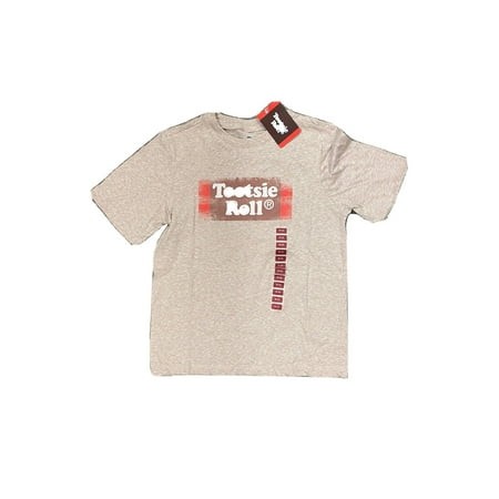 Boys Youth Tootsie Roll Candy Logo Brown T-Shirt Size L 10-12