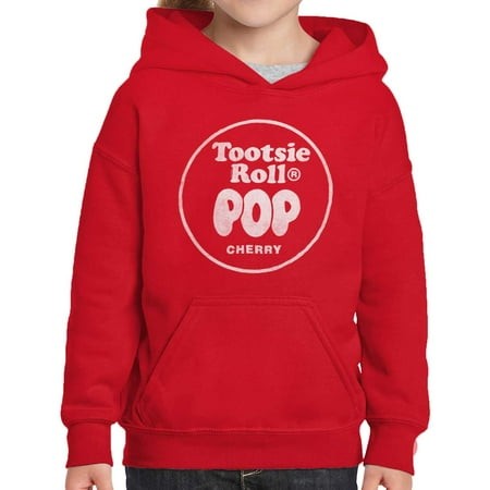 Cherry-Flavored Tootsie Roll Pop Youth Hoodie Boy Girl Teen Brisco Brands M