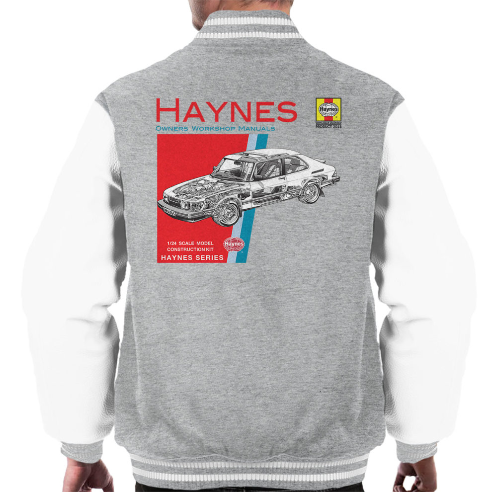 (XX-Large) Haynes Owners Workshop Manual 0765 Saab 900 Turbo Men's Varsity Jacket
