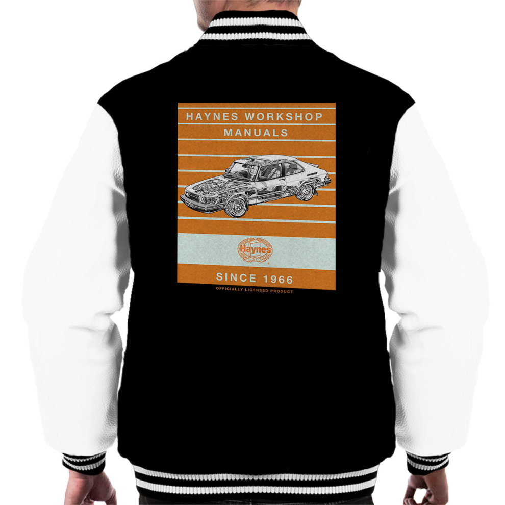 (Small) Haynes Workshop Manual 0765 Saab 900 Turbo Stripe Men's Varsity Jacket