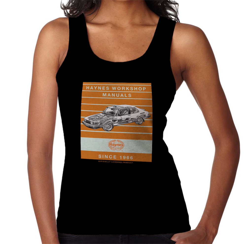 (X-Large) Haynes Workshop Manual 0765 Saab 900 Turbo Stripe Women's Vest
