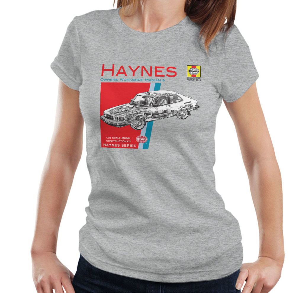 (Medium, Heather Grey) Haynes Owners Workshop Manual 0765 Saab 900 Turbo Women's T-Shirt