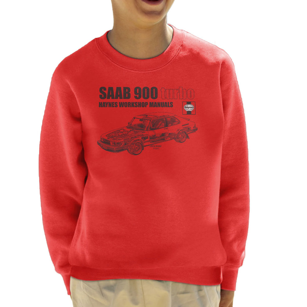 (X-Small, Red) Haynes Workshop Manual 0765 Saab 900 Turbo Black Kid's Sweatshirt