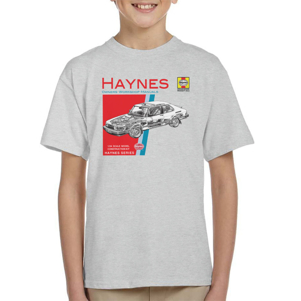 (Medium, Heather Grey) Haynes Owners Workshop Manual 0765 Saab 900 Turbo Kid's T-Shirt