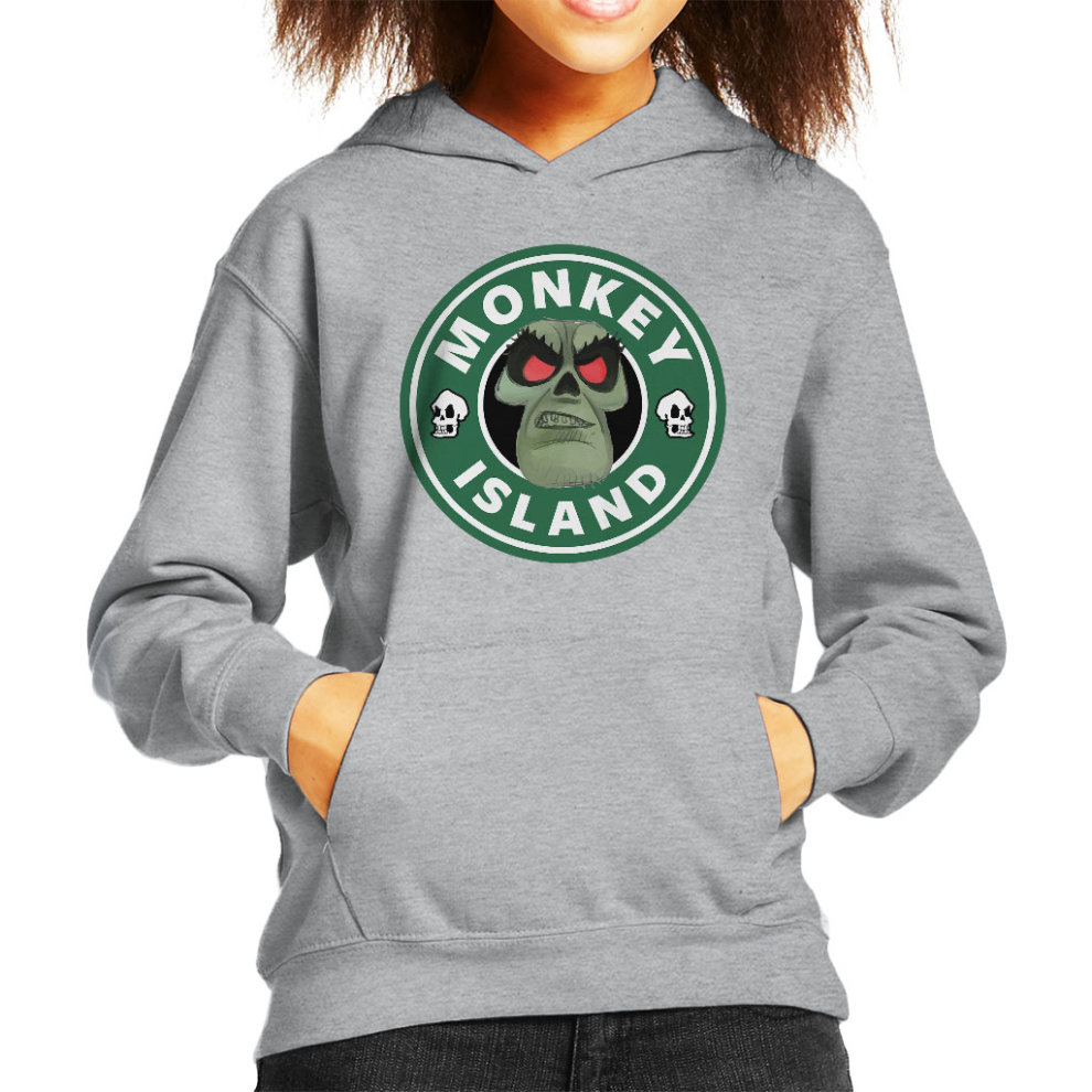 (X-Large (12-13 Yrs)) Monkey Island LeChuck Starbucks Coffee Kid's Hooded Sweatshirt
