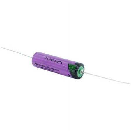 2 X TL-5104/P 3.6V AA 2.1 Ah Lithium Batteries W/Axial Leads (ER14505)