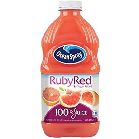 Ocean Spray 100% Juice  Ruby Red Grapefruit  60 Ounce Bottle