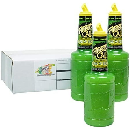 Finest Call Premium Single Pressed Lemon Juice Drink Mix  1 Liter Bottle (33.8 Fl Oz)  Pack of 3