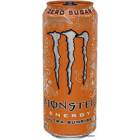Monster Energy Ultra Zero Sugar Energy Drinks 16 Ounce Cans (Ultra Sunrise  12 Cans)