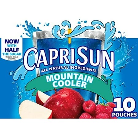 Capri Sun Mountain Cooler Mixed Fruit Naturally Flavored Kids Juice Drink (10 Ct Box  6 Fl Oz Pouches)
